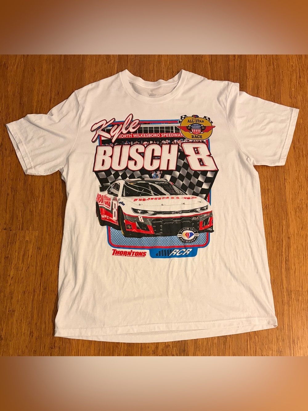 Kyle Busch 8 North Wilkesboro Speedway 2023 All Star NASCAR RCR Shirt, Size XL